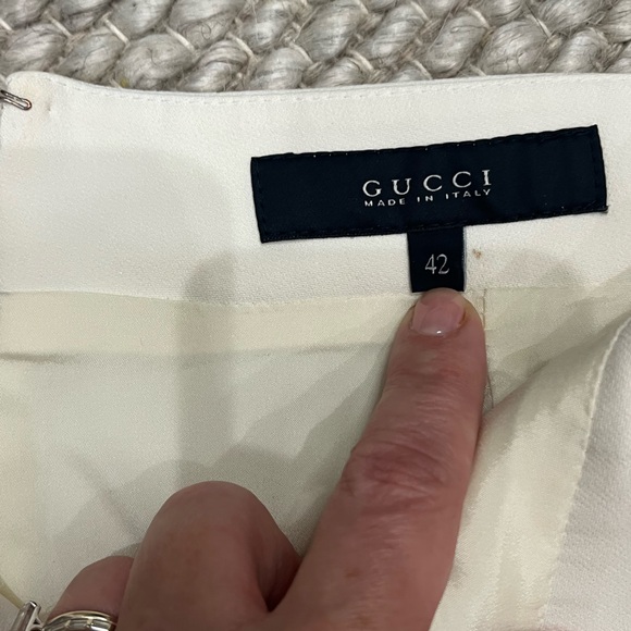 Gucci Tight Off White Zipper Miniskirt Size 42 - Picture 4 of 16